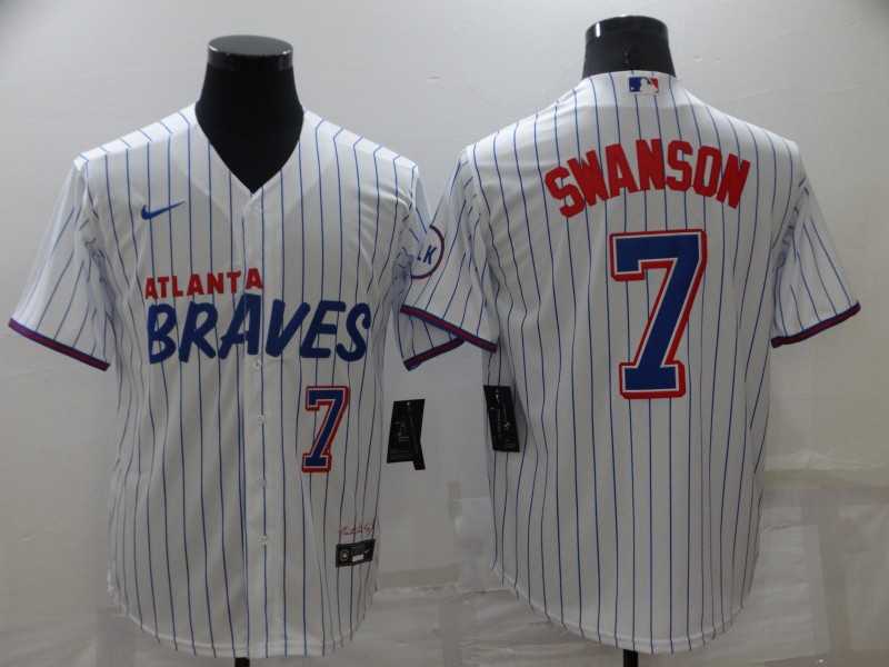 Braves 7 Dansby Swanson White 2021 City Connect Cool Base Jersey,We sell and wholesale Braves 7 Dansby Swanson White 2021 City Connect Cool Base Jersey on line form chian!